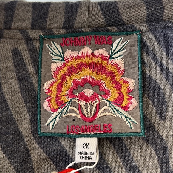 NWT Johnny Was Bluma Modern Zip Up Hoodie - Picture 9 of 13